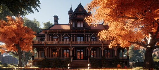 Traditional Victorian-style family home.