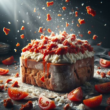 10h one delicious a slice of bread with lutenitsa