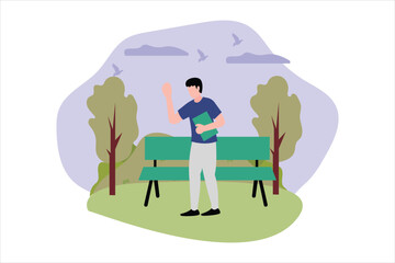 Weekend Activity Flat Illustration Design