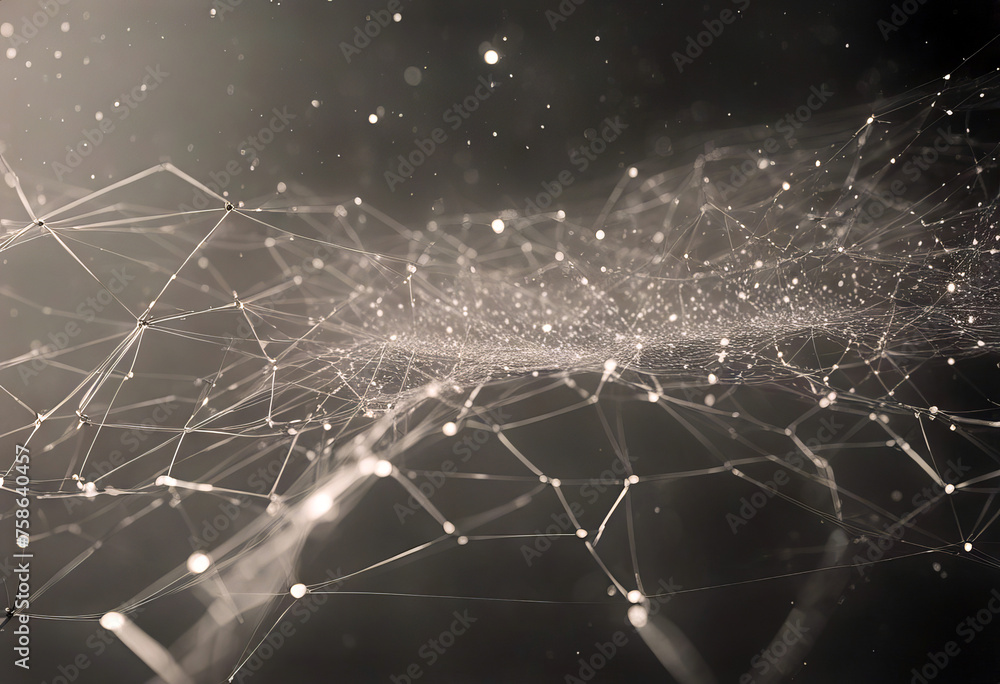 Aufkleber abstract grey plexus dot and line conect background stock videobackgrounds technology white color co