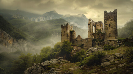 Ancient Castle Ruins .. - obrazy, fototapety, plakaty