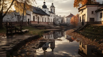 Fotobehang Ancient Vitebsk in the autumn .. © Natia