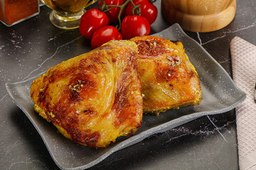 Roasted chicken thigh with spices