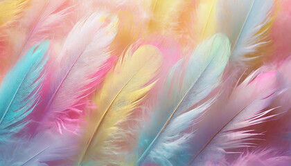 Firefly pastel color feather abstract background 