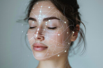 An AI-based recommendation system suggesting personalized skincare routines based on skin type and concerns. - obrazy, fototapety, plakaty