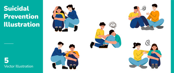 Suicidal Prevention Illustration