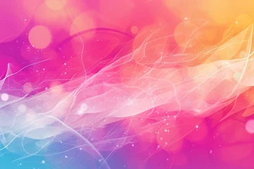 Acrylglas Duschewand mit Foto Rosa Beautiful Abstract Waves and Particles Wallpaper