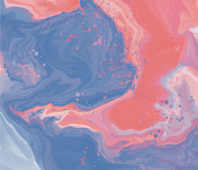 Naklejka premium A flow and smooth fluid texture background in vector in blue and red colour mix