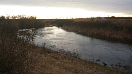 River, evening,