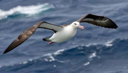 Fototapeta na wymiar An Albatross With Its Wings Trailing Behind Like A
