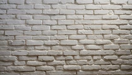 Obraz premium White painted old brick Wall panoramic background 