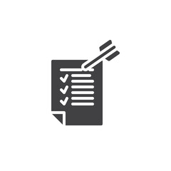 Checklist with arrow vector icon
