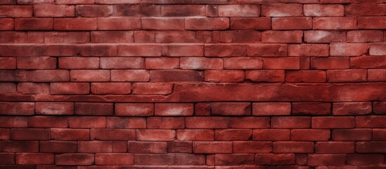 A detailed close up of a red brick wall showcasing the intricate pattern of rectangular bricks laid in perfect symmetry with mortar in between