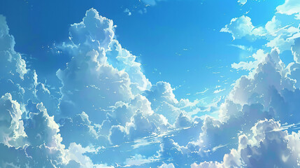 Fototapeta na wymiar Blue and white clouds in the sky ..
