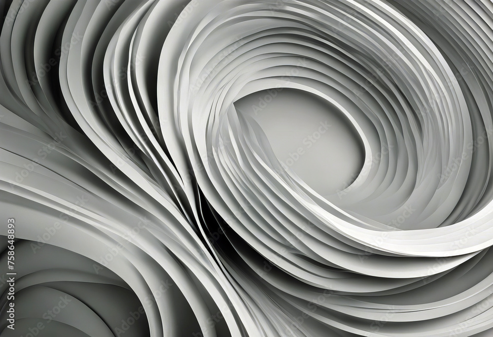 Poster smooth stripe subtle texture. dynamic circle line white banner. concentric gray design element. abst