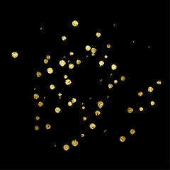  Stardust Gold Foil Frame Gold brush stroke. Sparkling golden ring frame made on brush stroke isolated on transparent background. Stardust Gold Foil Frame.Vector design element.