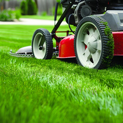 Lawn Mower in Action - Generative AI