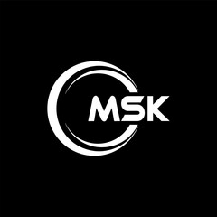 MSK Logo Design, Inspiration for a Unique Identity. Modern Elegance and Creative Design. Watermark Your Success with the Striking this Logo.