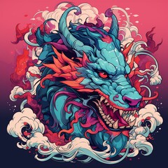 Qilin,isolated, cold colors, synthwave, fortnite,--style sotK6VB5YhbqLa6