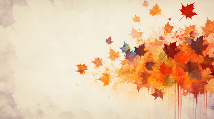 Captivating image of autumn colored paint splatters 