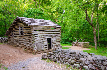 The Puckett Cabin at Blue Ridge Parkway, National Parkway and All-American Road