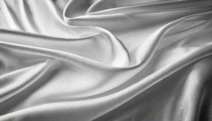 Fototapeta premium White silk fabric texture luxurious background 