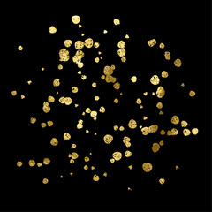  Stardust Gold Foil Frame Gold brush stroke. Sparkling golden ring frame made on brush stroke isolated on transparent background. Stardust Gold Foil Frame.Vector design element.