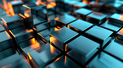 Fototapeta premium AI art, technology themed background