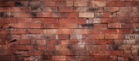 A detailed closeup of a brown brick wall showcasing the intricate brickwork and patterns. The building material creates a beautiful art form reminiscent of composite material or wood flooring