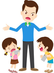 angry kid addicted mobile phone