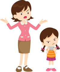 parent angry scold to kid addicted mobile phone