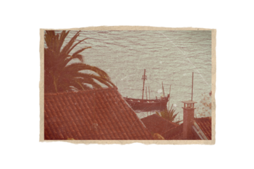 Junque journal summer decorative card. Retro scrapbook printable clip art isolated