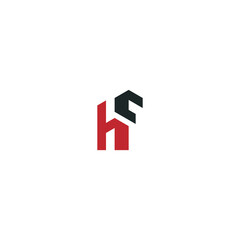 Icon logo for the construction business, with combination of the initials H & F