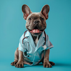 doctor dog, AI generated - 758659816