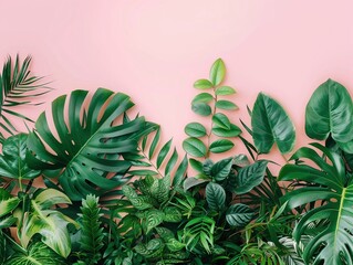 Describe the lush greenery in the background - obrazy, fototapety, plakaty