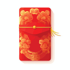 Chinese New Year A red envelope with gold lettering