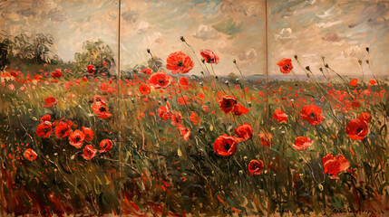 Claude Monet 84026 Poppy Field 8 oil on canvas