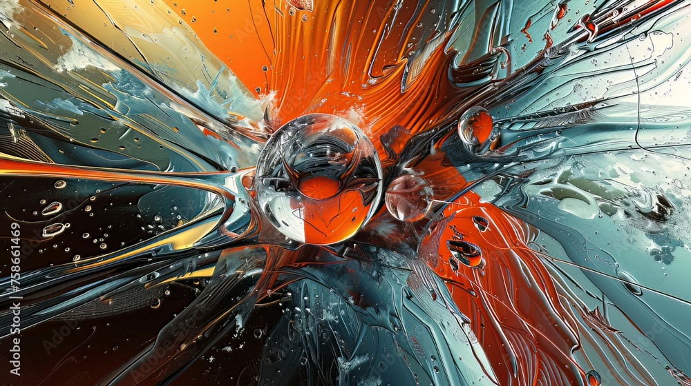 Poster Digital Artworks: Abstract or experimental visuals created using computer graphics and digital art techniques. 
