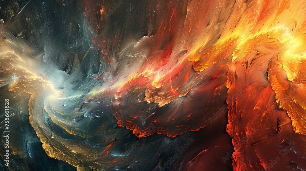 Poster Digital Artworks: Abstract or experimental visuals created using computer graphics and digital art techniques. 