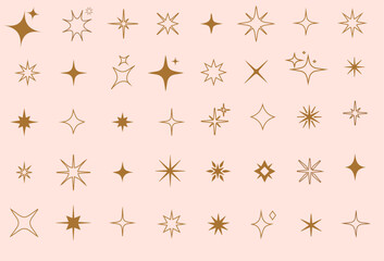 Shine sparkle icon. Vector blink star for logo, sparkle clipart eps 10  - obrazy, fototapety, plakaty