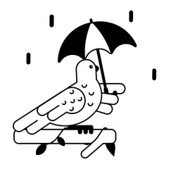 Download glyph icon of protect peace 