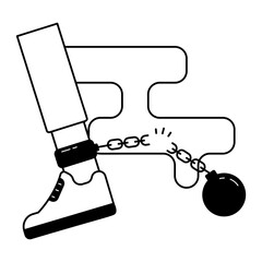 Check out glyph icon depicting slavery freedom 