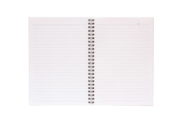 Blank open memory notebook isolated on a white