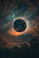 Fototapeta na wymiar Solar eclipse