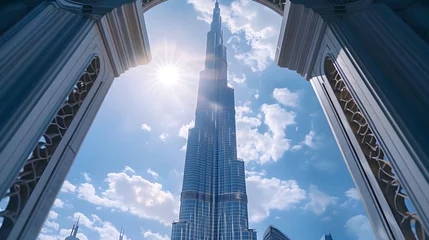 Papier Peint photo Etats Unis Burj Khalifa in Dubai - Skyscraper Building in Dubai - Tallest Building in the World 