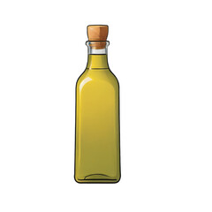 Olive Oil Hand Drawn Cartoon Style Illustration