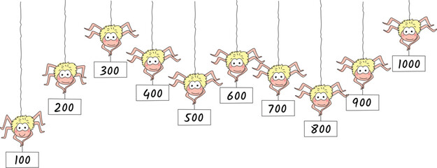 Obraz premium Floating counting activity in mathematics.