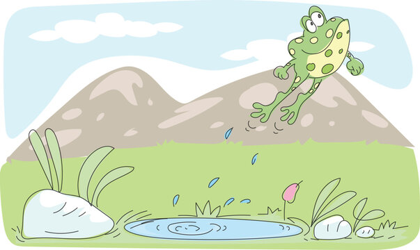Jumping frog.