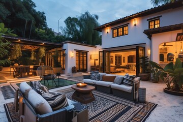 Moroccan patterns and textures with the cozy essence of suburban design.