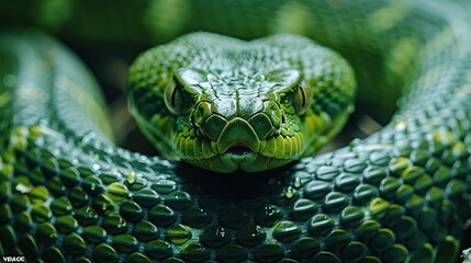 Fototapeta premium dangerous green snake